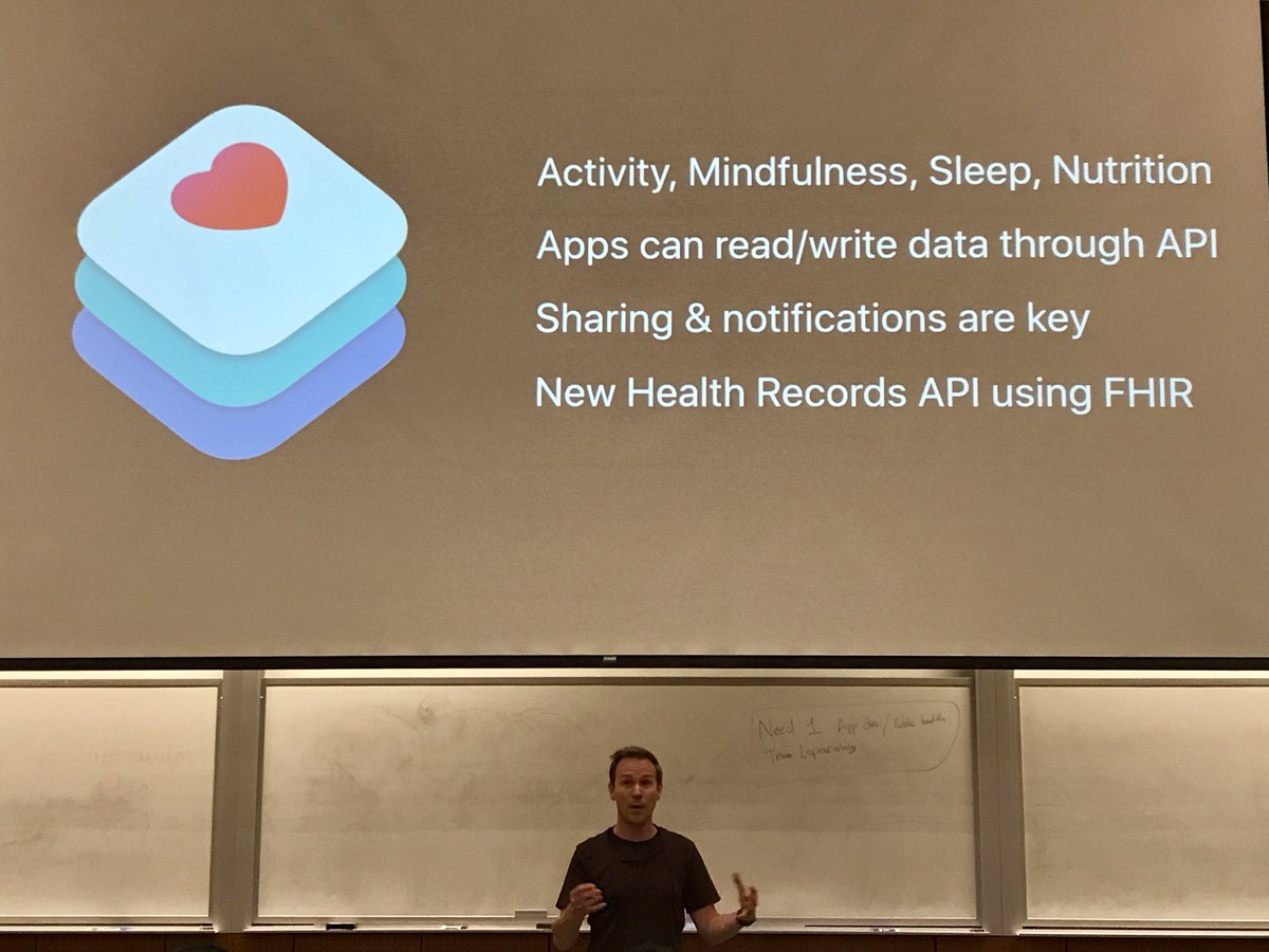 ericjboyd's tweet photo. Great to have about @andrewcurrah teach us about @Apple #HealthKit, #CareKit and #ResearchKit at our #UCHealthHack https://t.co/A3BHid3KkQ