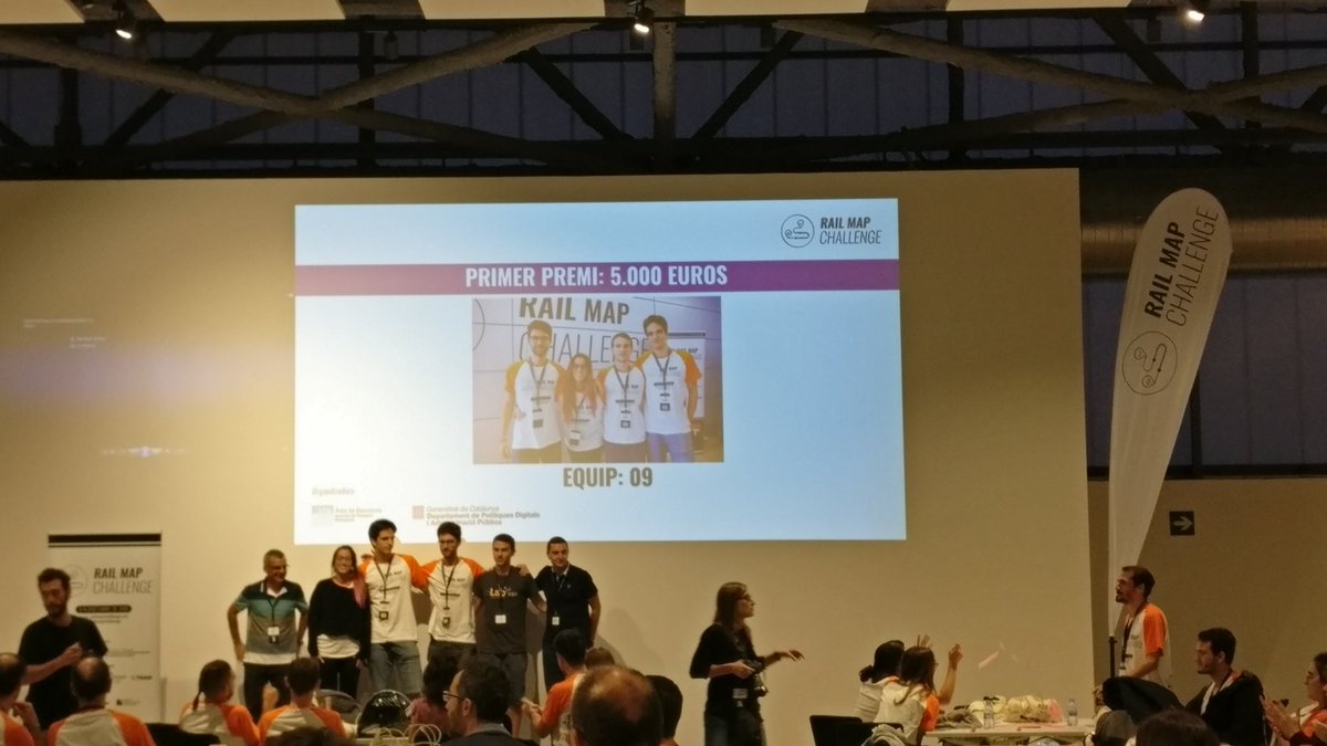 jbar3640's tweet photo. després de més 24h de molts feina, l'esforç ha valgut la pena i tots els equips han presentat les seves idees del #RailMapChallenge. felicitats als guanyadors i a tots els participants!! https://t.co/4wENS6Wwyx