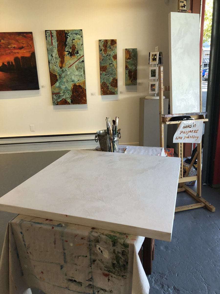 barnoldart's tweet photo. Life painting at the pop up gallery on Granville Island on 1494 Old Bridge Street today! #abstractartist #granvilleisland #abstractpaintings 
  #fineart #paintinglife #popupgallery #artvancouver #vancouver #interiordesign #contemporaryart #art #design #artcollector @barnoldart https://t.co/9oBT26XwGJ