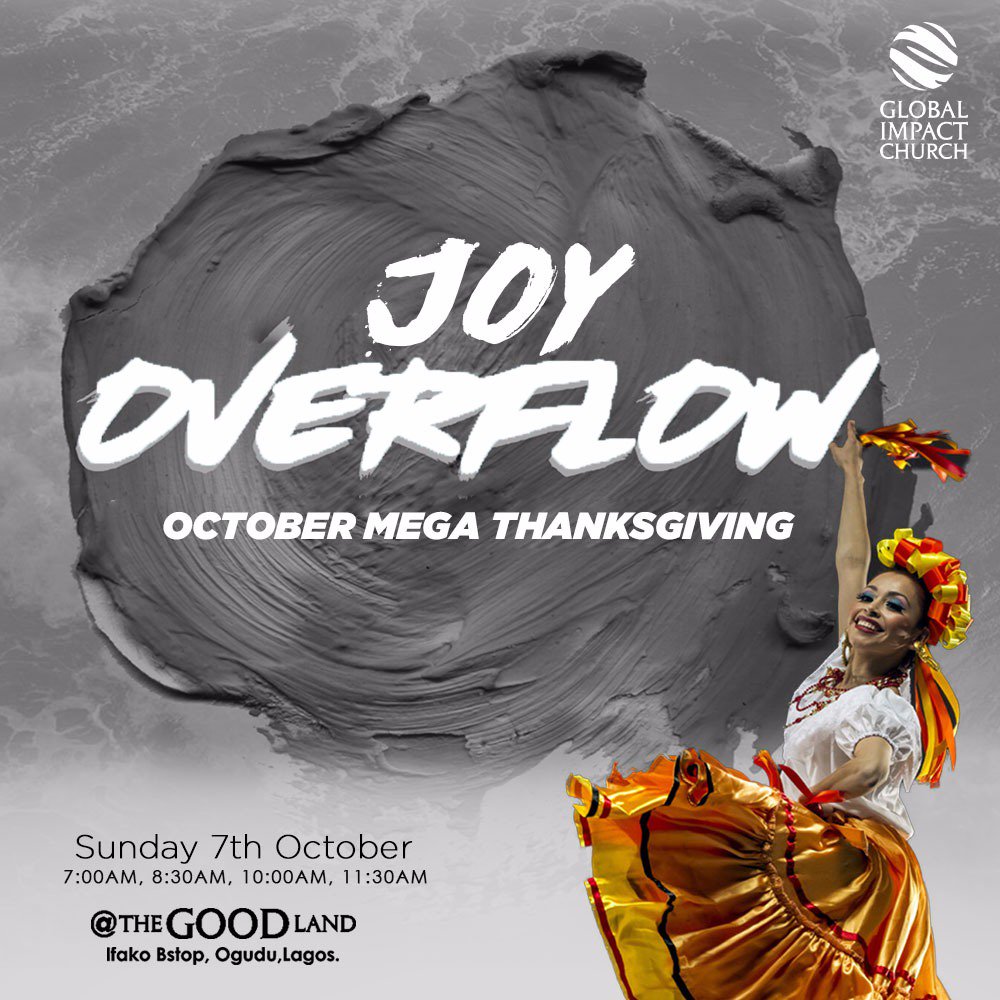 YemiDavids's tweet image. I look forward to meeting with you as we worship together this Sunday. It&apos;s our October Mega Thanksgiving #JoyOverflow
