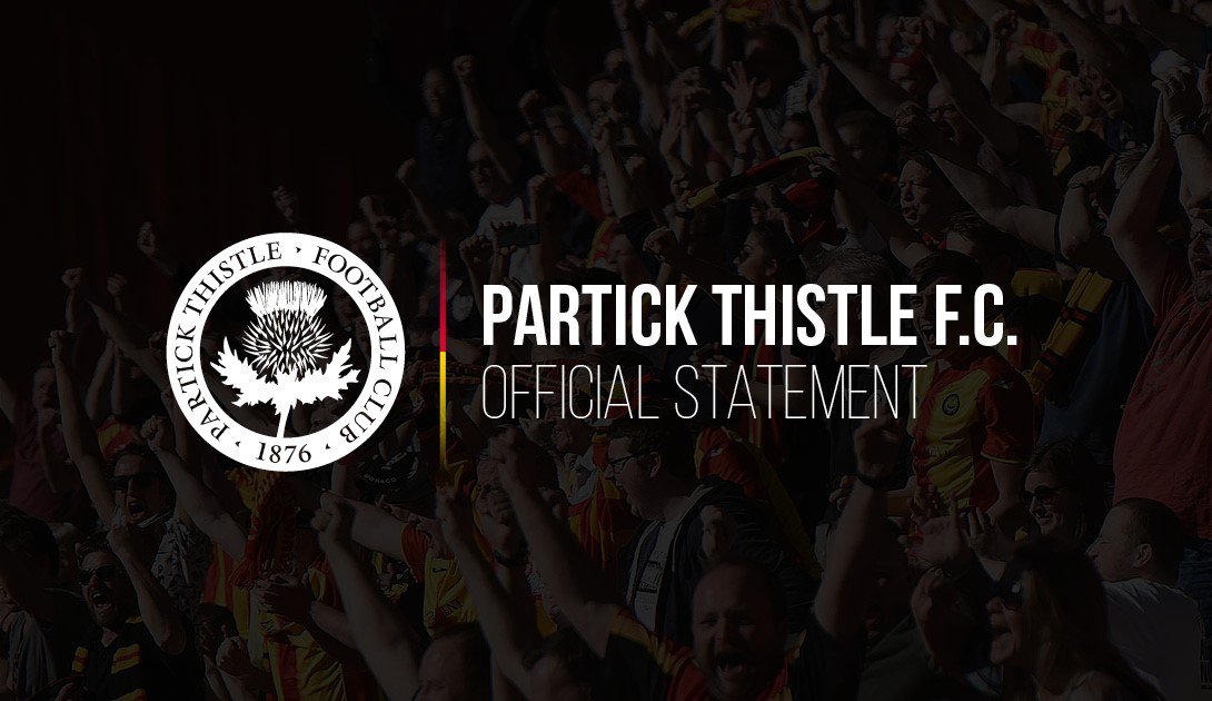 PartickThistle's tweet photo. Club Statement: https://t.co/txAHe6CqqK https://t.co/mVQSkd2x5Z