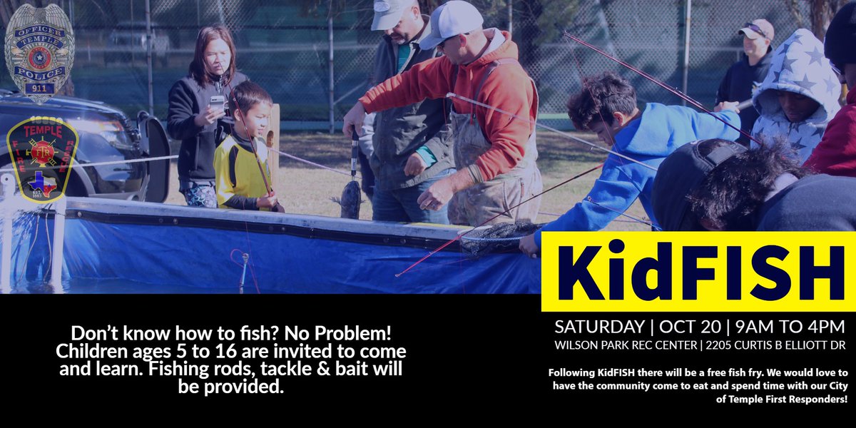 TempleTXPolice's tweet photo. We can't wait to have you join us! #KidFish https://t.co/5L4MGB4ooq