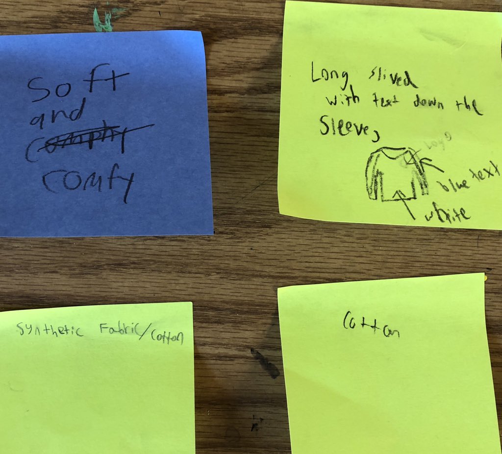 knowKMD's tweet photo. That’s my teacher @RaisbeckKim leading 8th grade entrepreneurs through early empathy work around designing school t-shirts #asdsrocks #dtk12chat https://t.co/QqdNjKg1nO
