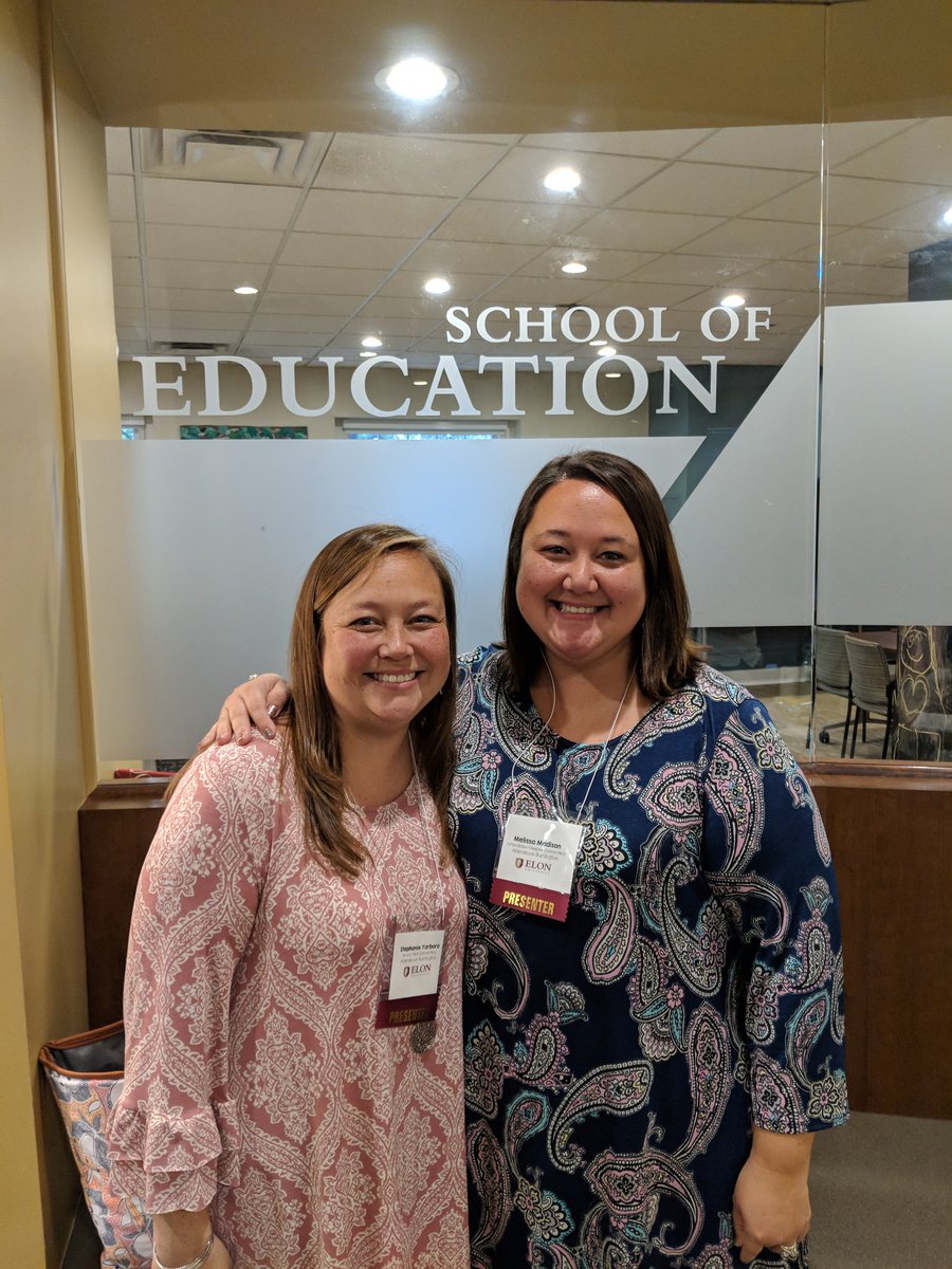 sdyarboro's tweet image. Loved presenting with @AOMrsMadison  at the first #ElonEdTech Conference! Makes me miss working with her! #yeswearesisters