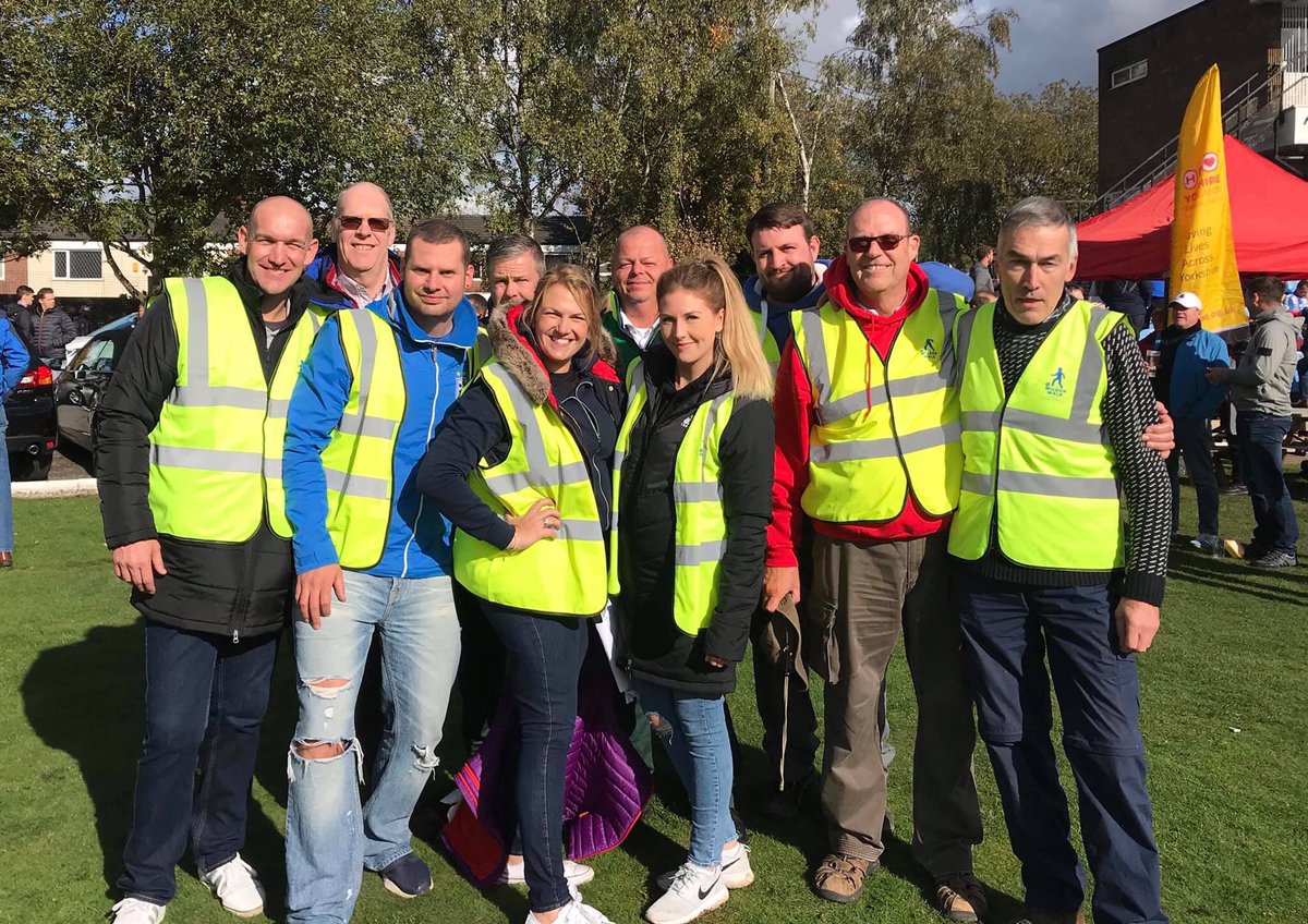 katie_collinson's tweet photo. Another great @htafcdotcom and @YorkshireAirAmb team effort today from everyone involved in the #WilsonWalk, thanks to all the support team, sponsor @ListerHorsfall donors, participants and anyone who has donated! ⚽️🚁 https://t.co/VoZEVmkXPk
