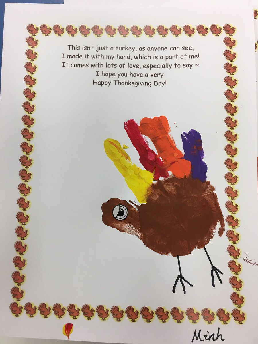 krnlister123's tweet photo. Happy Thanksgiving! Had fun in Kindergarten writing what we are thankful for, and painting turkeys! https://t.co/AcqBGurkVQ
