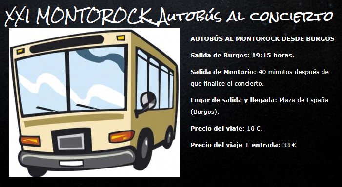 montorock_com's tweet photo. Este año vente al Montorock en Autobus! https://t.co/tgxmbhwBoj