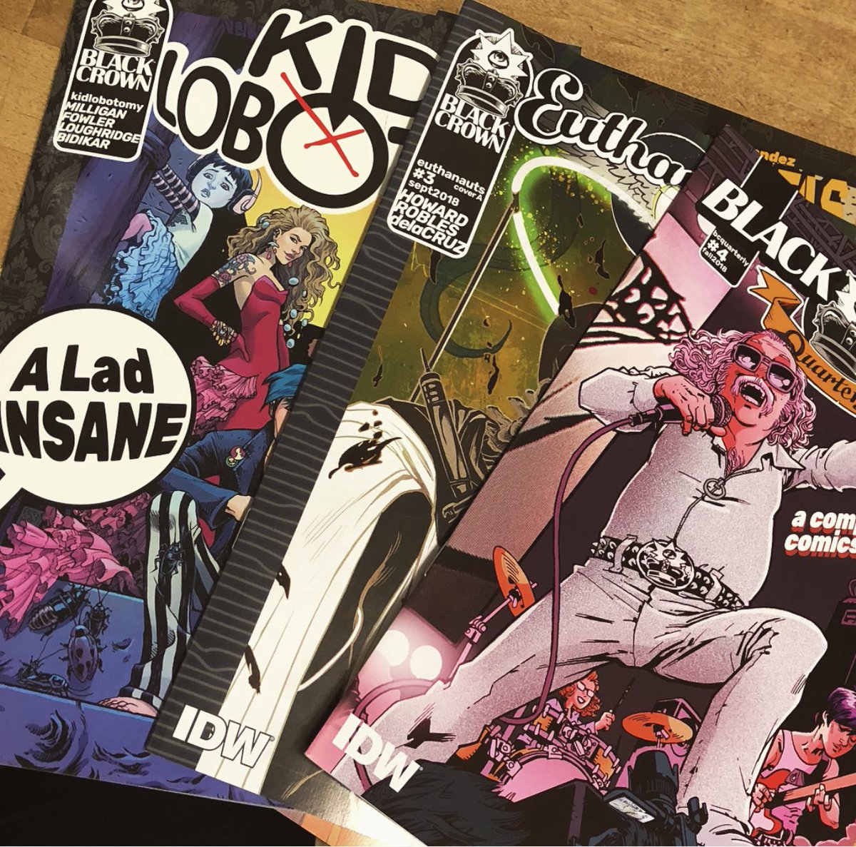 StMarksComicsNY's tweet image. Just a few more hours til the Black Crown Anniversary Party! We can’t wait. Join us at 8pm at the cross street of comics and chaos! #BlackCrown #therulingclass @blackcrownhq #KidLobotomy #Euthanauts #FemmeMagnifique