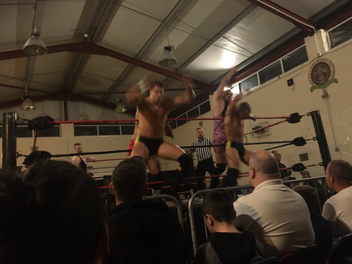 Wrestling_Draft's tweet photo. Kicking off the second half! A tag team match!!
Age of Orion vs Goss Dynasty
Cheap shot by the Dynasty before Chase and Doros even made it into the ring! #RecklessRumble https://t.co/b7pcTLg25E
