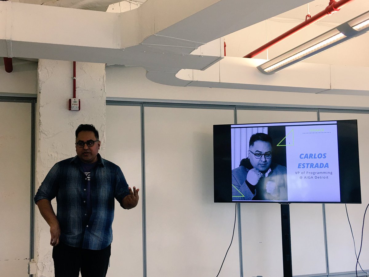 LilsG31's tweet photo. “How to get started with design? Start w creating mood boards for your industry, your competitors. Colors matter-they influence decisions & reflect culture. However be inclusive with design. Focus on your customers problems & needs”- @estradaworks #latinxtech #SWDET #Detroit https://t.co/RCSPhS6JJz