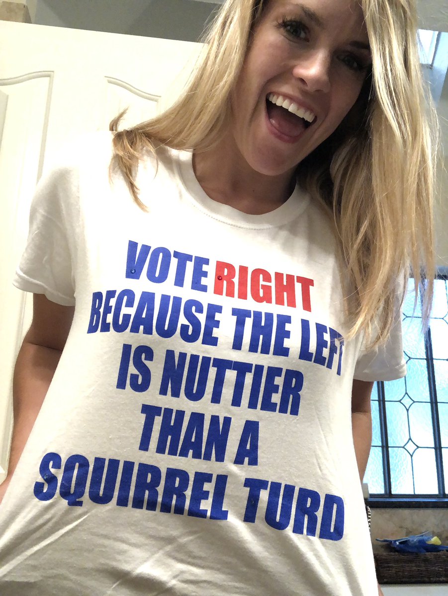 LoneStarCjaye's tweet photo. “Vote Right because the Left is nuttier than a squirrel turd.” 

My shirt about sums up these protestors. https://t.co/U6Tv2ZMihL