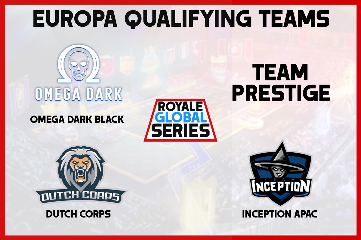 RoyGlobalSeries's tweet photo. Our top 4 teams in the Europa qualifiers are as follows:
🔹 @Omegadarkgg
🔹 Team Prestige
🔹 @Dutch_Corps
🔹 @TeamInceptionGG https://t.co/ZE3kAU1S1q