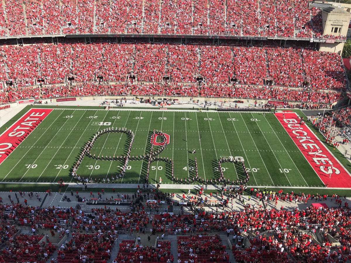 OhioStFootball's tweet photo. Just about that time! O-H... https://t.co/nmzrpOST8K