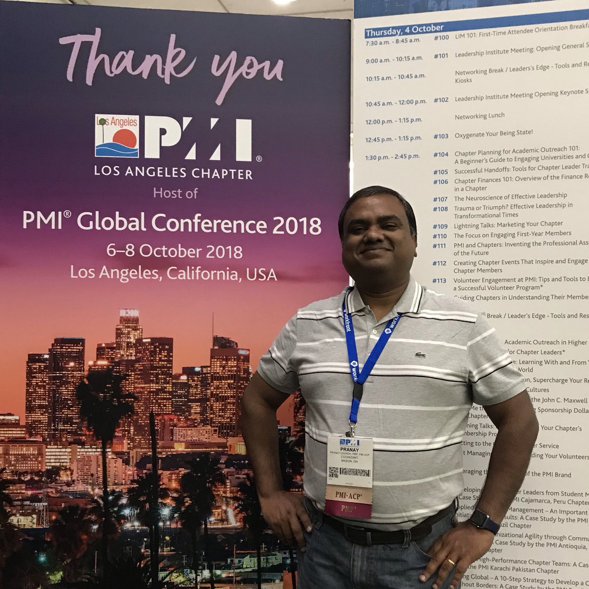 agile4future's tweet photo. #PMIcon18 lot to learn and network https://t.co/ZgaUMawVby