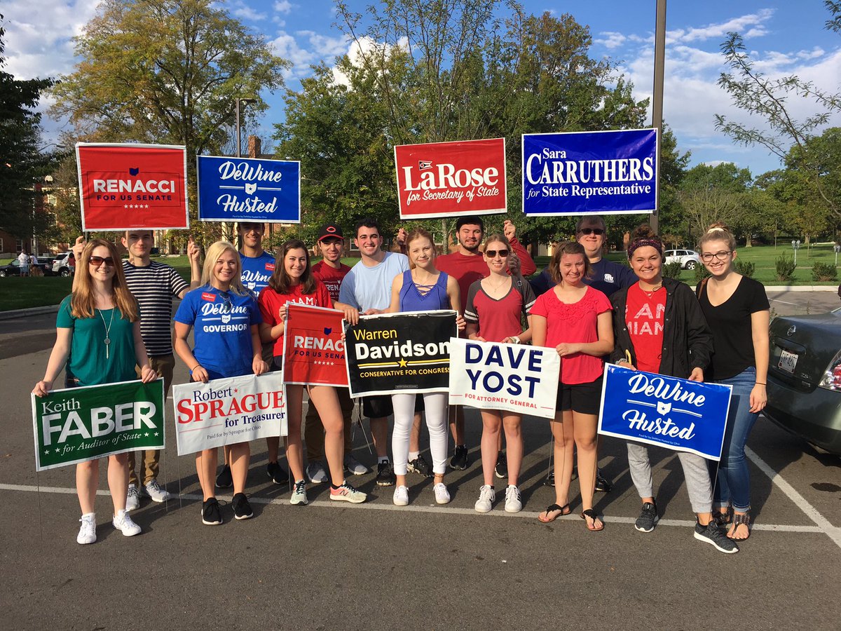 MUforMikeandJon's tweet photo. We had a great group of students out in Southwest Ohio supporting @MikeDeWine and the @ohiogop candidates! Only a few more weeks! https://t.co/3wjZpMdgKR