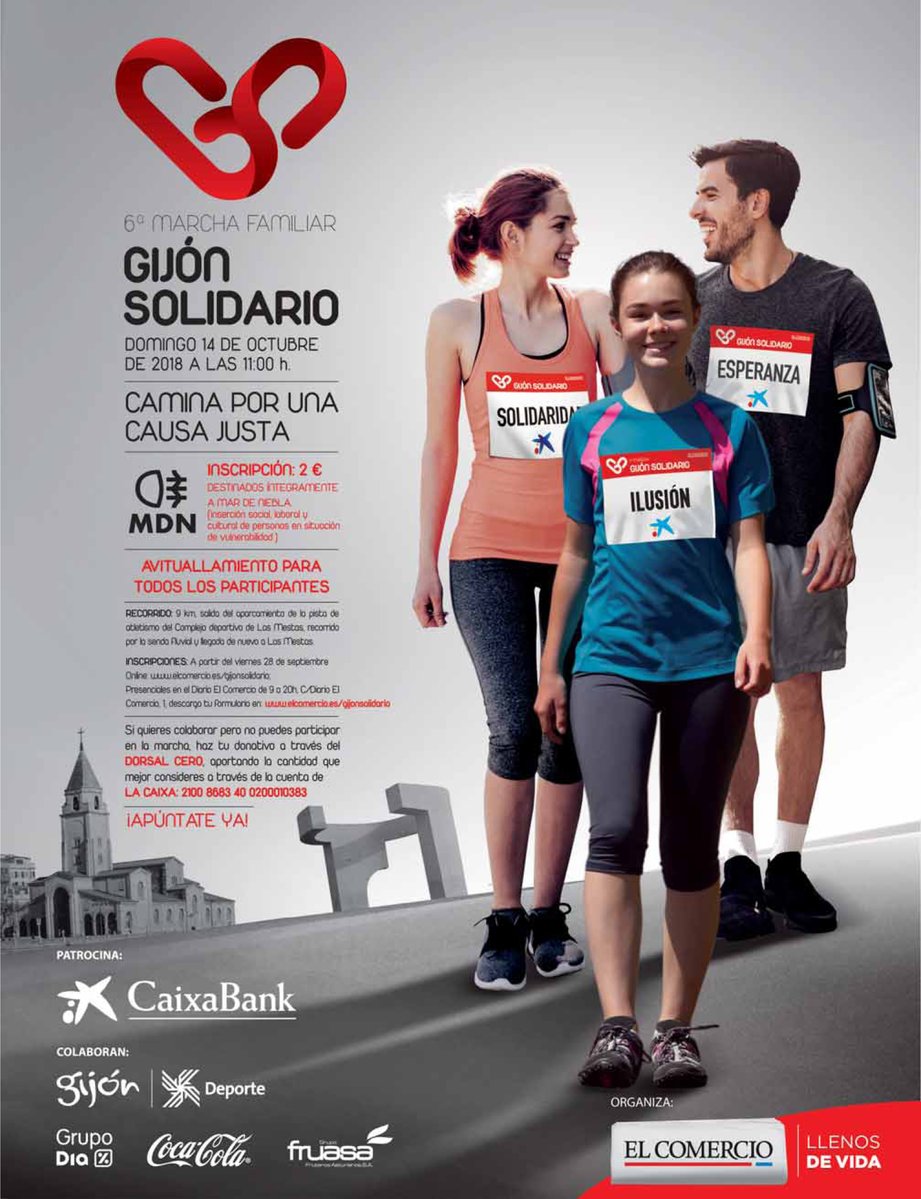mardeniebla's tweet photo. 6ª Marcha familiar #GijónSolidario En #Gijón.

📅 14 de octubre
🏷️ 2€ destinados a Mar de niebla
🗒️Inscripciones hasta el día 11 de octubre
💻https://t.co/Zr8wafVp5Q https://t.co/6o6APcLiQk