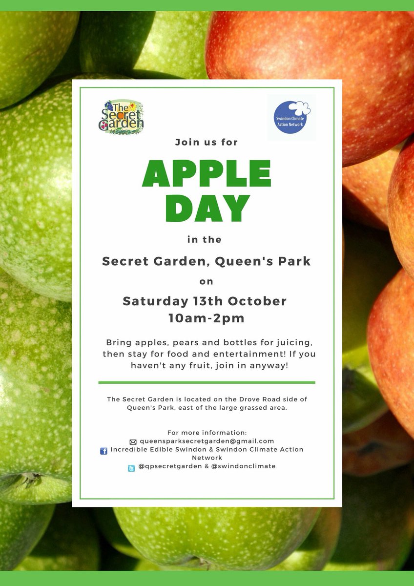 One week until Apple Day! Hope you’ll join us, it’s always a brilliant day! Please RT lovely people 🙏🍎🍐🍏