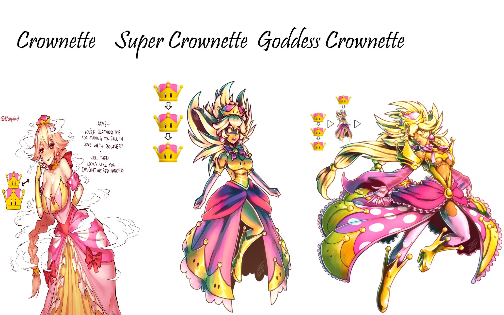 2024 Paulivider 💘Gamer🍫💐📛 on X: #bowsette is blowing up twitter like  crazy so lets take a minute to expand on that concept with Crownette and  see how far we can break the