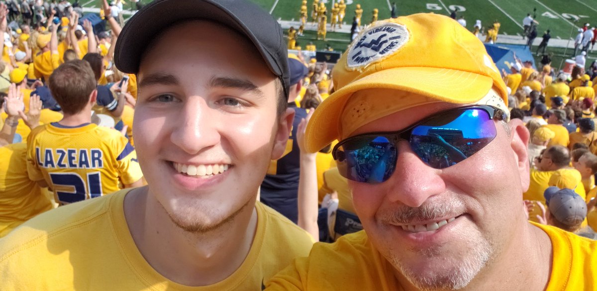 Jimi2142's tweet photo. Today's the first time my son has seen Will Grier live. Pretty sure I'm not bringing him anymore #3INTs https://t.co/w3hfOut4DE