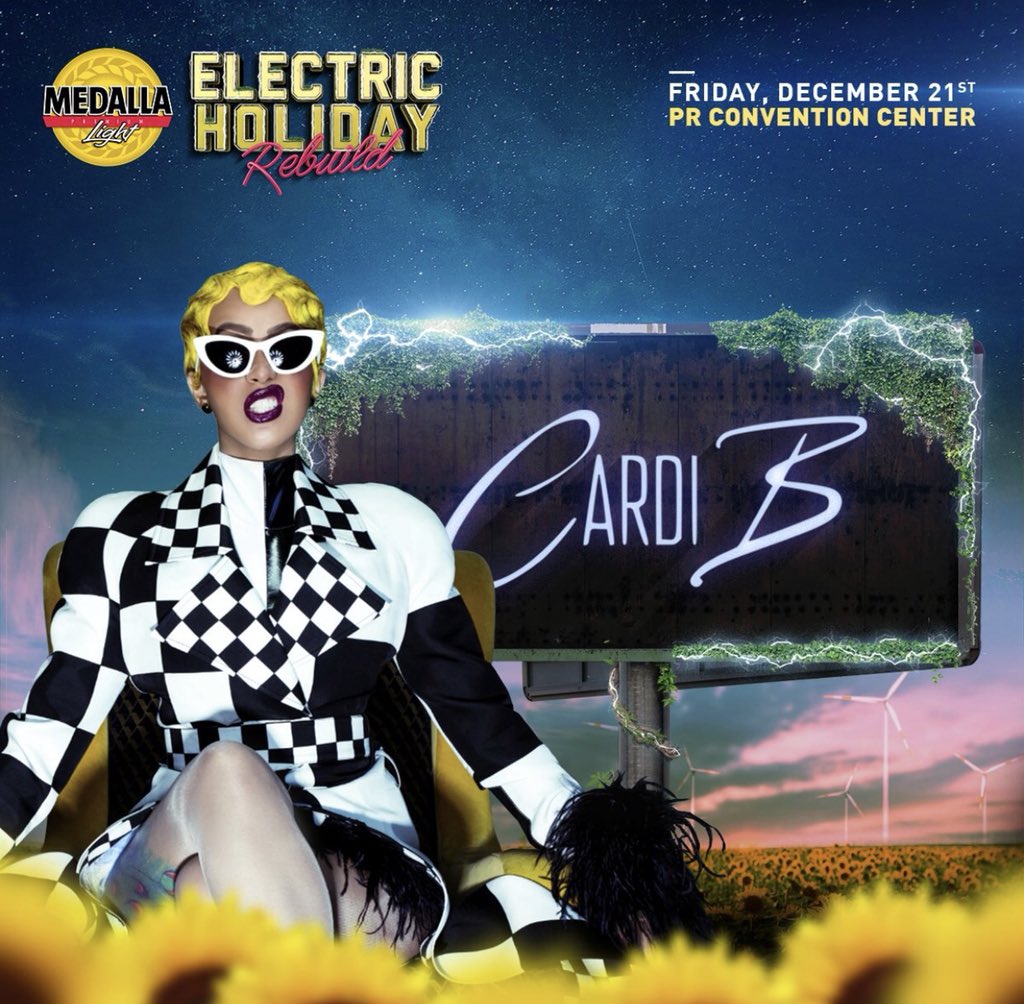 EventosEDM's tweet photo. Confirmada para el Electric Holiday Cardi B! 

Retweet
Retweet https://t.co/vZuiRbMB1X