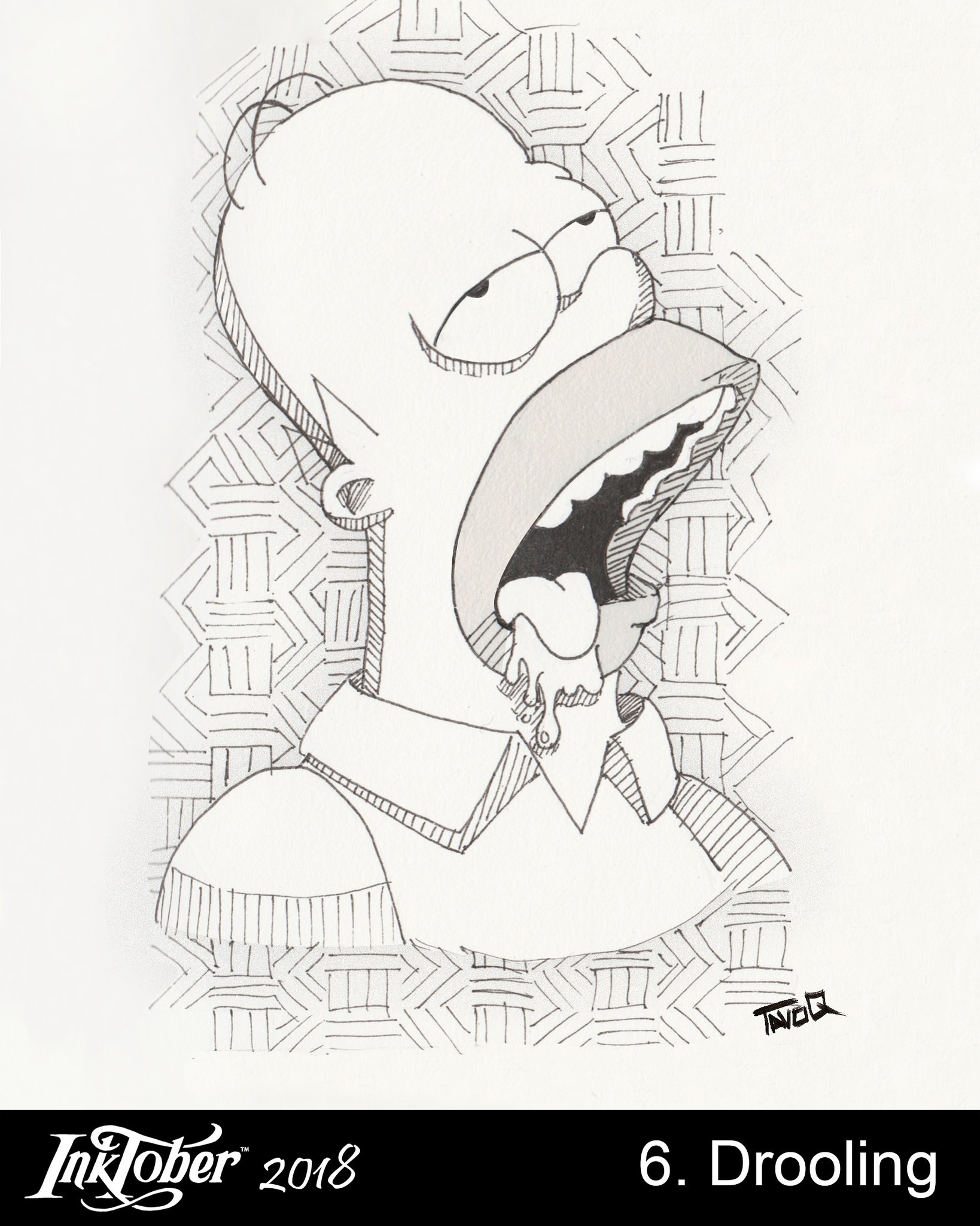 Tavo Quiros Inktober18 Inktober Inktoberday6 Homer Homersimpson Springfield Thesimpsons Beer Drooling Draw Drawing Drawings Drawer Paint Painting Paintings Painter Art Artwork Artworks Artist Tavoquirosart Arte