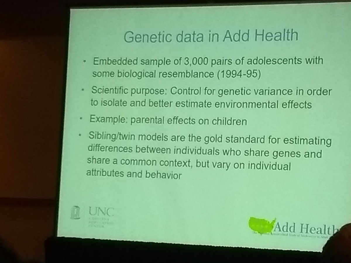 beclundwll's tweet photo. Genetc Data in Add Health. So many more options for secondary data analysis. #DEVSEC18 https://t.co/98DCS1hcon