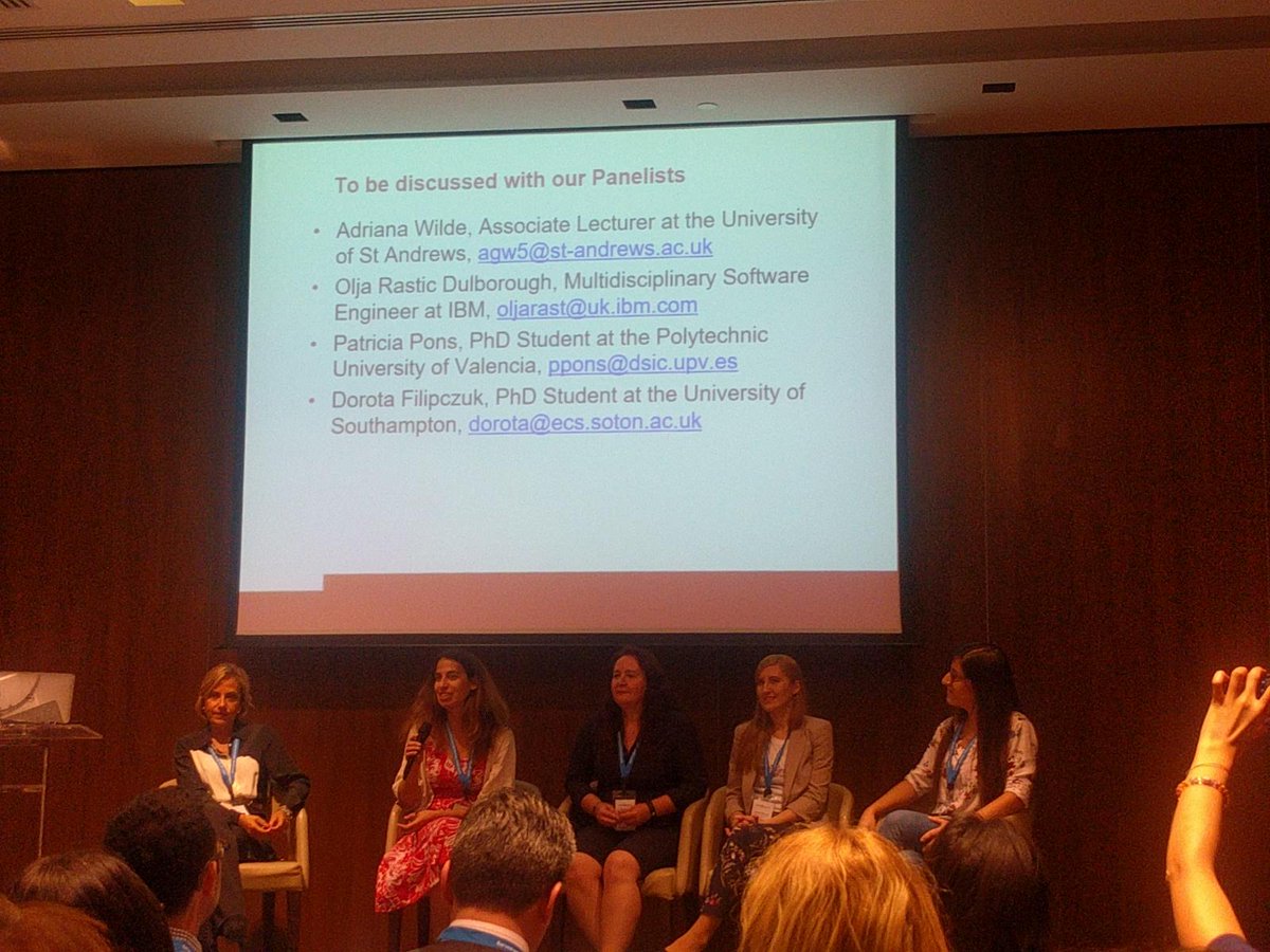 ElenadelaGuia1's tweet image. Interesting discussion on Building Computing Systems and Services for the Society (HCI and the Wider Societal Challenges). @dorotafilipczuk, @AdrianaGWilde, @patrypons, @call_me_olya and @catarci1 #ACMwomENcourage #womencourage18 #acmeurope