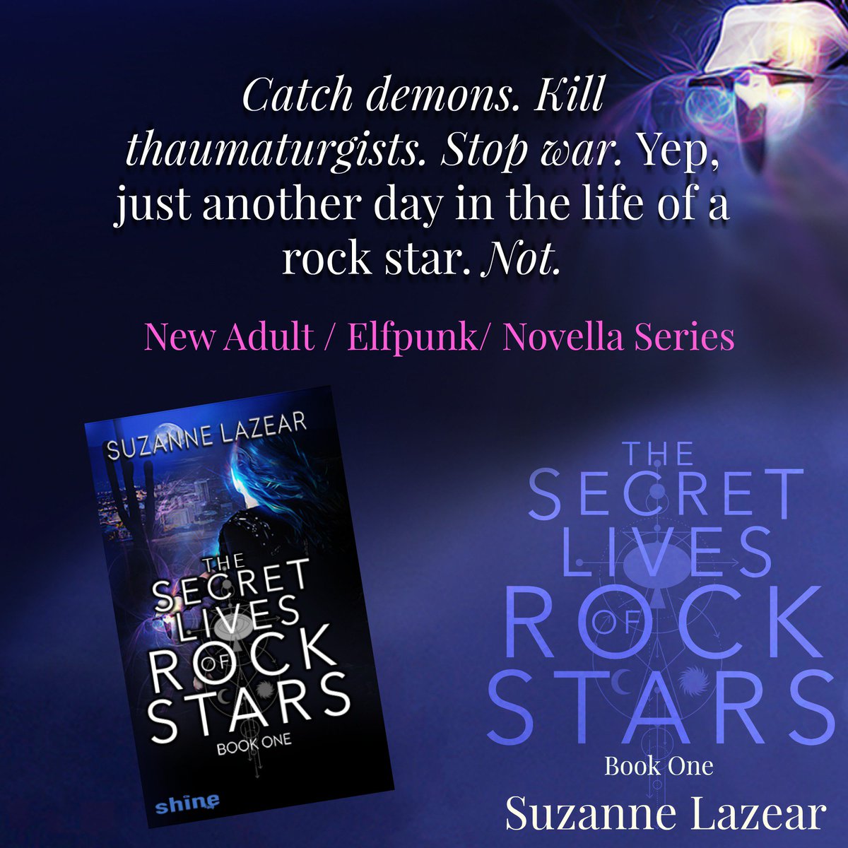 Leapbks's tweet photo. Elf-punk? Angels? Demons? Snarky characters and high stakes? You'll want to dig into the SECRET LIVES OF ROCKSTARS by @suzannelazear #YAfiction #NAfiction #Halloween #scarystories https://t.co/p5ltYNb9aX