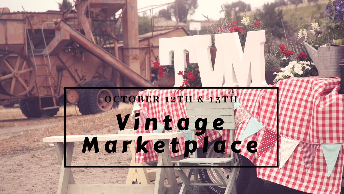 Fri Oct 12 & Sat Oct 13 we will be hosting the #VintageMarketplace! Tons of awesome #vendors will be here selling their #unique inventory! Check out their webiste: thevintagemarketplaceca.com