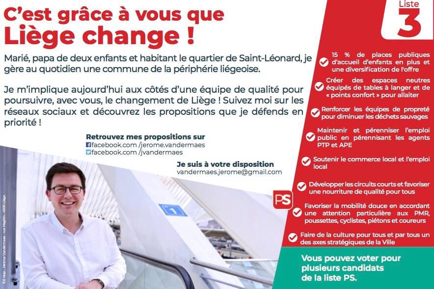 Je m’engage en tant que mari, que papa mais aussi en tant qu’amoureux inconditionnel de cette Métropole qui est la nôtre ! #liege #liegechange #jevote35 #psliege #avecvous