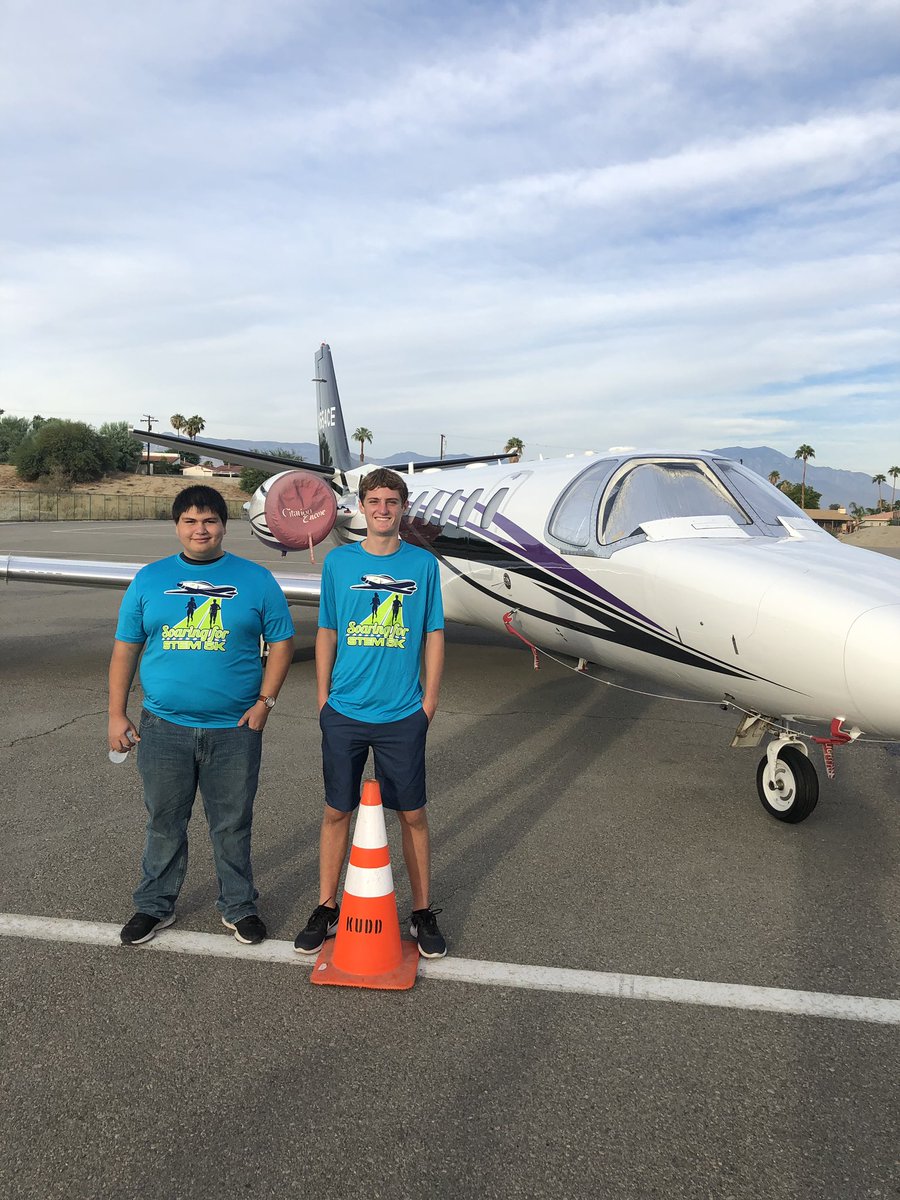 SHHSAviation's tweet photo. Thank you @SHHSAviation for volunteering at (Soaring for STEM 5k) run at Bermuda Dunes airport. https://t.co/v0vPkhle7g
