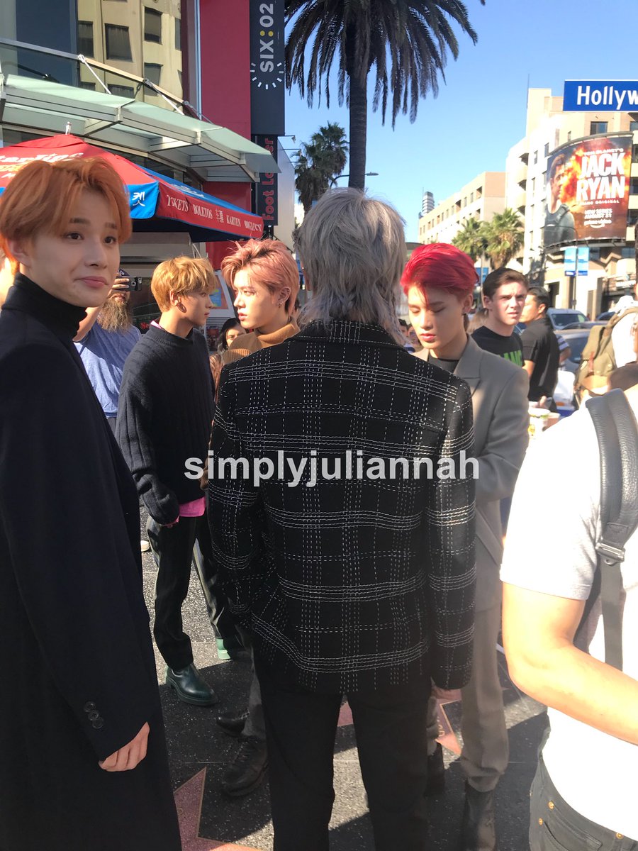 181006, a superior fantaken by simplyjuliannah with   #TAEIL& #39;s red hair, undercut with gray coat at Los Angeles while during photoshoot and filming for Flaunt Magazine.  #태일   #NCT   #엔시티