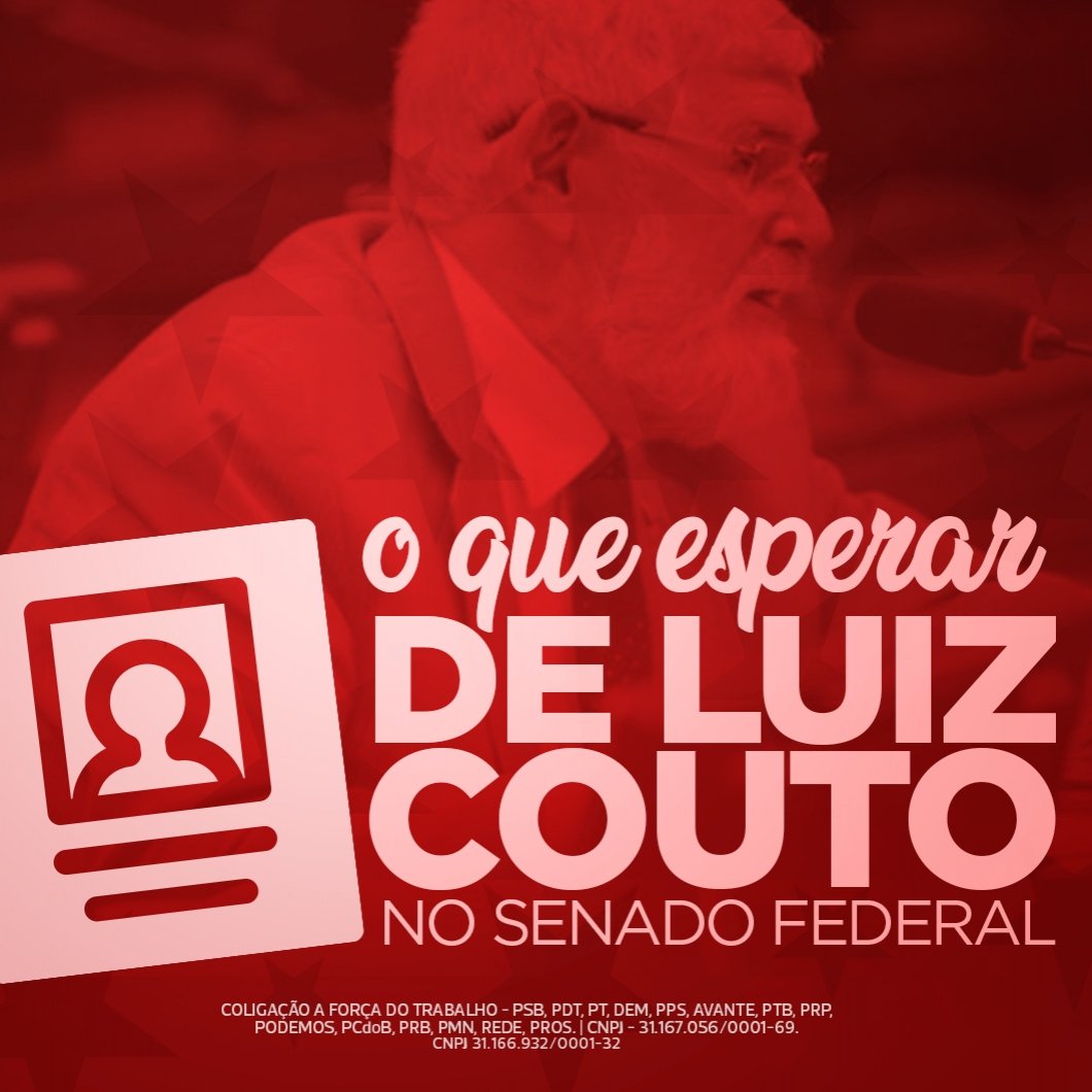 luizcoutopt's tweet photo. O que esperar de Luiz Couto no Senado Federal? A resposta é simples: Compromisso com o povo paraibano. Nesse, você pode confiar! ✌🏻📣🗳 #luizcouto134 #luizcoutosenador https://t.co/qCAJeX2ajc
