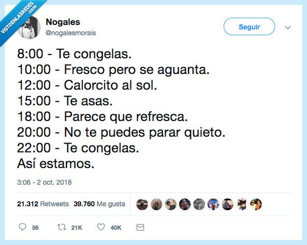 vistoenlasredes's tweet photo. ¿Nos vamos aclarando otoño?, por @nogalesmorais https://t.co/ah55V7IVNA https://t.co/3qNPqM9rga