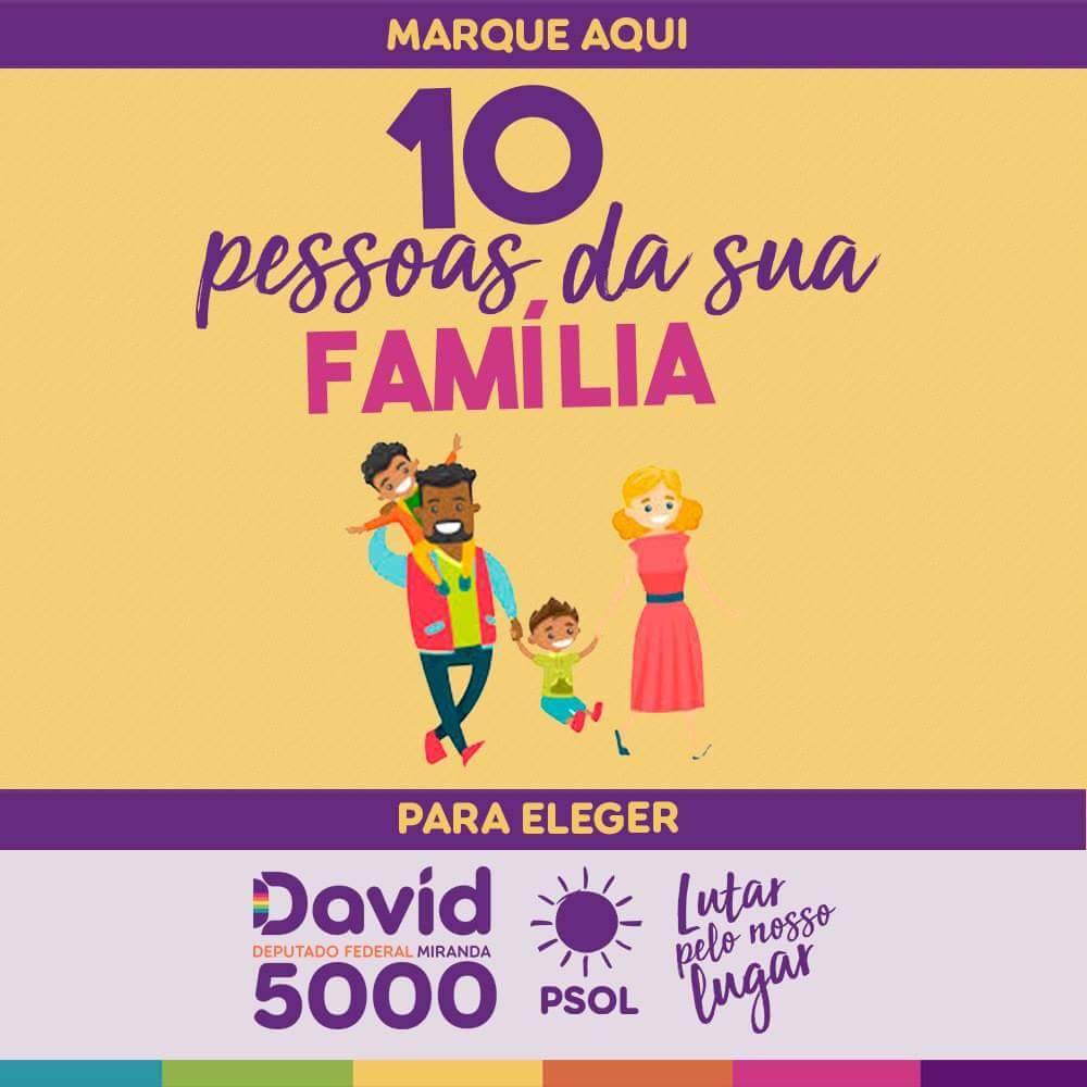 davidmirandario's tweet photo. Marque os amigos e vamos eleger #David5000DeputadoFederal!
#EleNão #BolsonaroNunca
#David5000 #DeputadoFederal
#LutarPeloNossoLugar https://t.co/ejSlIOnexn