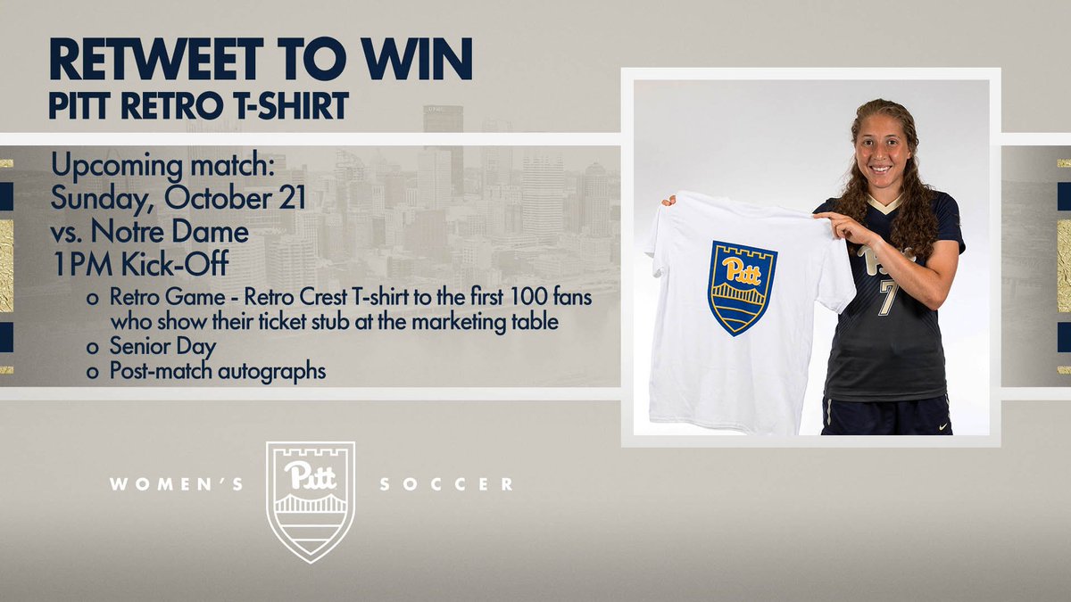 RETWEET &amp; FOLLOW for a chance to win a retro soccer crest shirt! 

We close out our home schedule Sunday at 1PM vs. Notre Dame. 

#H2P