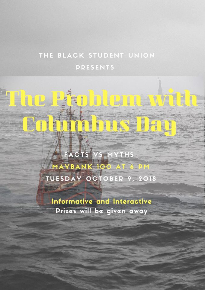 Check us out on Tuesday for the re-education of Columbus Day! Learn all the facts and the myths during our interactive and informational session!! Can’t wait to see you there!