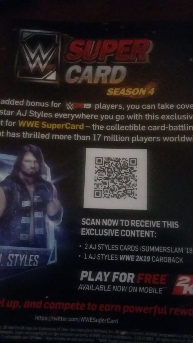 Bigedude33 On Twitter I Flipped The Coin On Stream And It Came Up Tails Which Means Here S The Qr Code Yeah Budday Wwesupercard