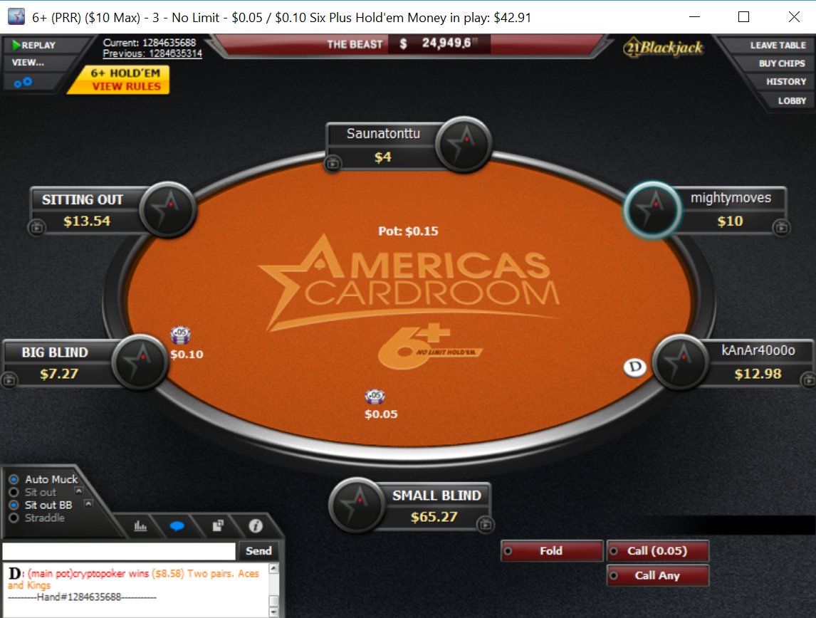Cryptopoker_'s tweet photo. So far so good! 653 BB stack! https://t.co/GfqMnYVjh7