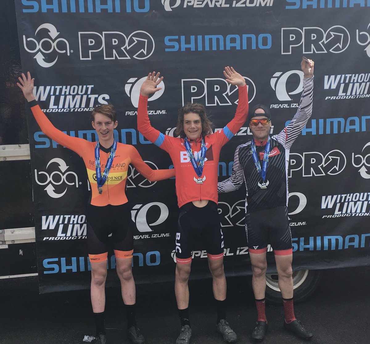 NewEnglandDevo's tweet photo. #Interlocken in Boulder CO our junior George Piepgras was on fire taking an impressive 2nd in a tough, muddy Cat 3 men’s race. Wow @AdamMyerson @CycleSmartInc @CraftCustomUS https://t.co/ultOShWjhB
