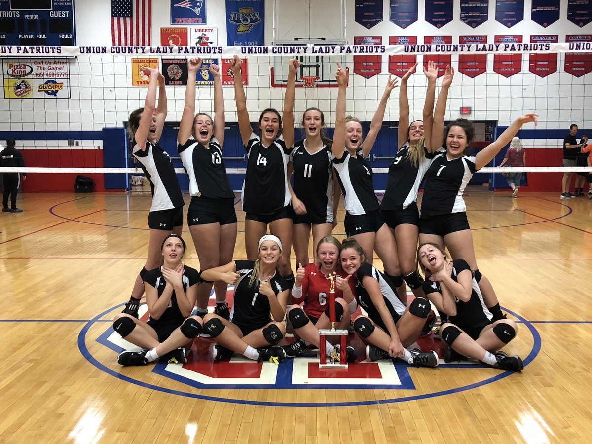 CoachLaker's tweet image. #ECVB defeated our conference rivals Lawrenceburg in the championship today to become back to back Union County Invite Champs! It sure is a great day to be a Trojan! #icantbutwecan @ECTrojanSports