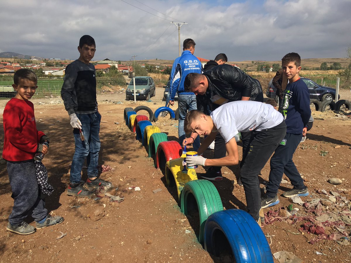 QendraACEG's tweet photo. Today we had fun working for the #colors of Park of Miras and #treeplanting. A #socialinnovation for local community, kids and local administration of #Devoll municipality to be together. Thanks to @SENiOR_II_Alb, @rec_albania and @SwedeninAL https://t.co/sQlfNM2VbH