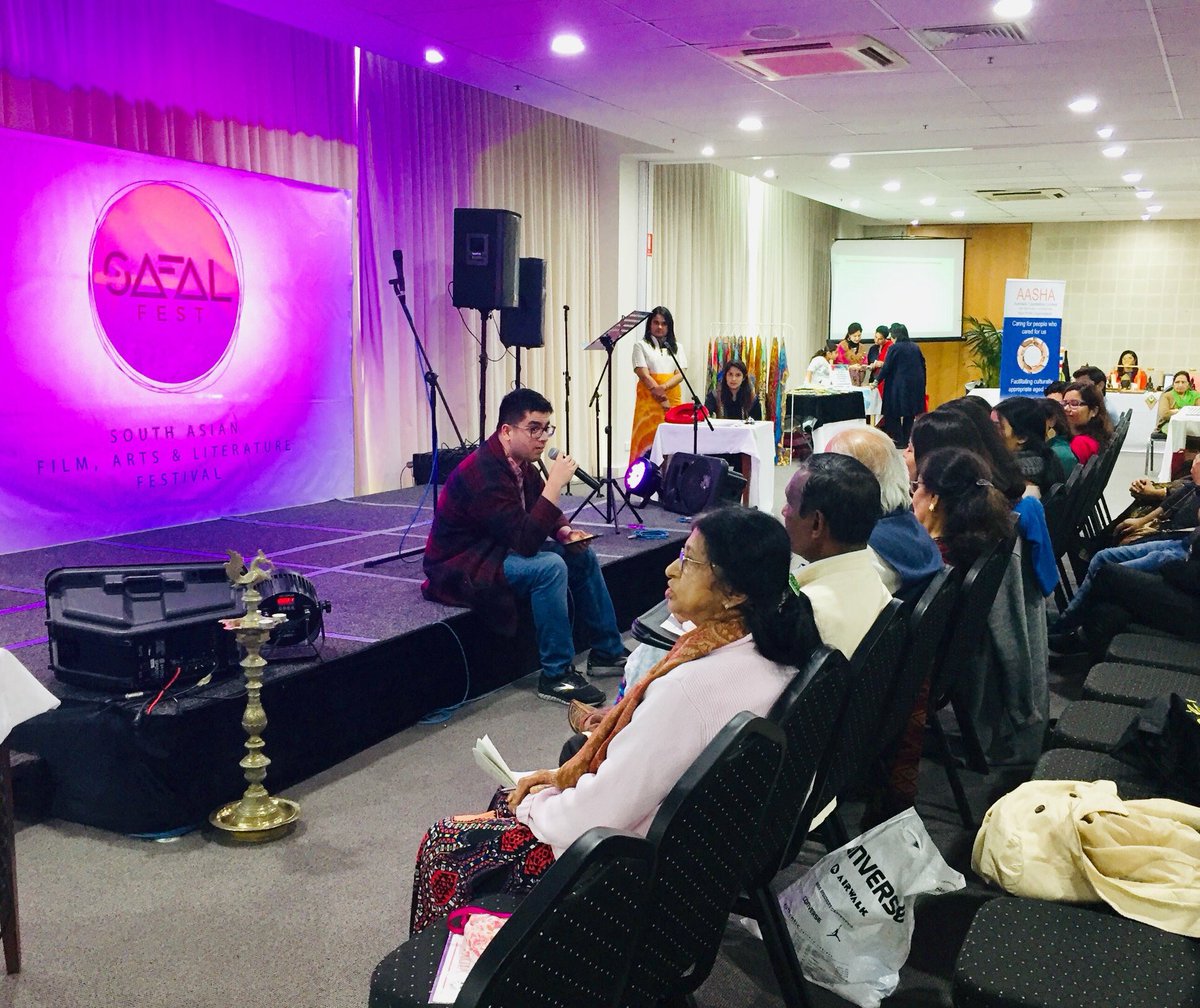 hasiAdhi's tweet photo. We just had a wonderful South Asian poetry slam in Sydney. Three Sri Lankan contestants performed moving poetry. One Marati and six Hindi contestants! #lka #srilankan #southasians #safalfest #poetrycommunity #poetry #Sydney #NSW https://t.co/47eyGPm9Jc