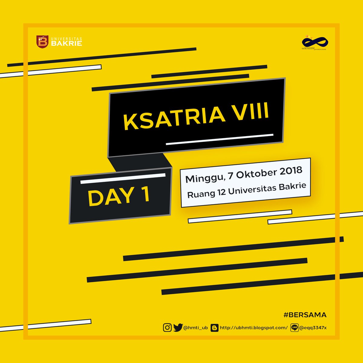 hmti_ubakrie's tweet image. Hallo!Teknik Industri 2018🙋!
TODAY IS THE DAY!! 
Are you ready for KSATRIA VIII? Ready for more information about Industrial Engineering?  
At : 
🏢R. 12 bakrie university 
📆 8 oktober 2018 
⌚ 7.30 a.m s/d selesai.
👔 batik 
#ksatriaviii
#bersama
#hmtiub