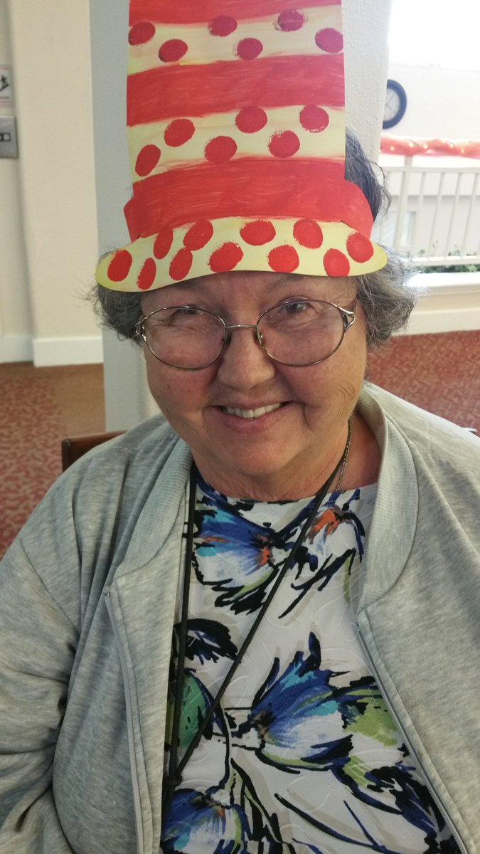 CallahanVillAD's tweet photo. @Callahanvillage we celebrate the most unique holidays. Today we celebrated National Mad Hatter Day with Mad Hatter hats and a Tea Party for Happy Hour! #SeniorLiving https://t.co/KmrkW30vuI