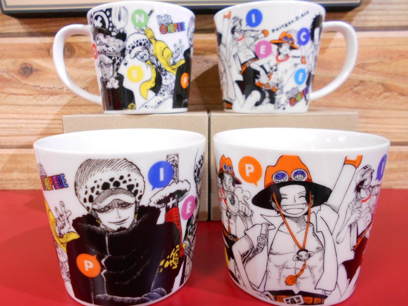 One Piece 麦わらストア名古屋店 新商品 原画商品 Hello One Piece マグカップ ルフィ ゾロ サンジ チョッパー ロー エース 各1 4円 税 好評発売中 麦わらストア Onepiece T Co Iyf6awccsu Twitter