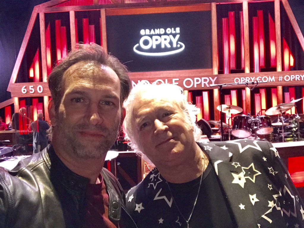 Filming a #movie in #Nashville the last few weeks w/ country legend  <a href="/TGrahamBrown/">T. Graham Brown</a>. He’s made our #film so fun &amp; it’s like we’ve know on another for years. Thx TGB for taking me to to the #Opry &amp; on the road in your bus to play at the #JohnnyCash ranch at #Storytellersmuseum. 🎸