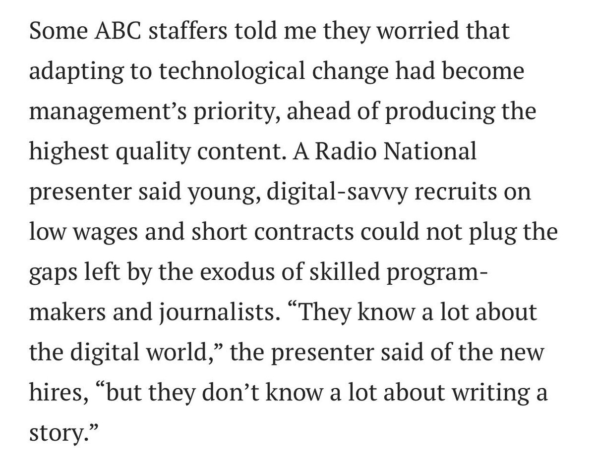 imagine just... throwing your younger colleagues under the bus like this