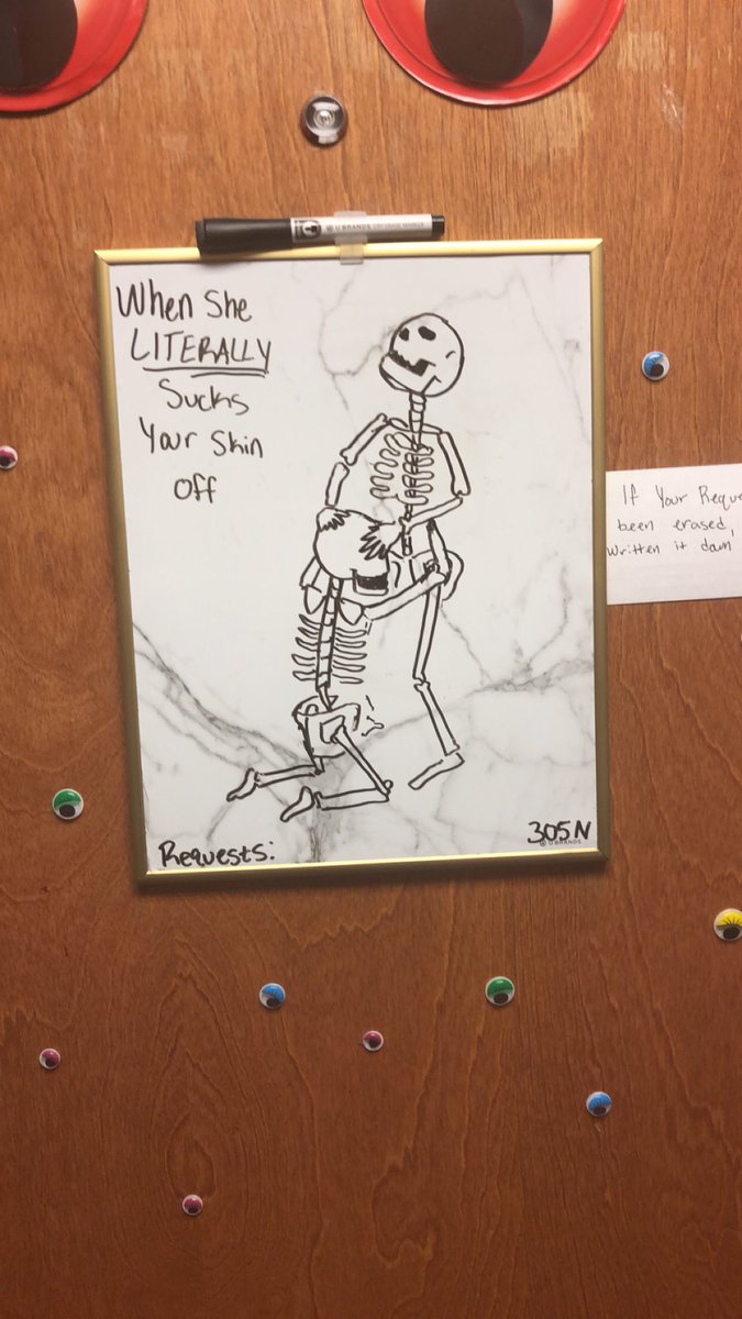 HaleyRotolo's tweet photo. Since the beginning of October these people down the hall from me have been drawing these😂😂 https://t.co/5HLAE1zgVU