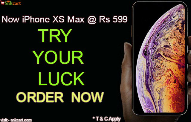 snkcart's tweet photo. iPhone XS max @ RS599
Win iPhone XS only at 599
#iPhoneXS #iPhoneXSXSMaxXR #snkcart599 #snkcart #bestdeal #bestdeals #onlineshopping #ecommerce 
Order Now --- https://t.co/gV46AGX1Zz https://t.co/sKMTfnocBD
